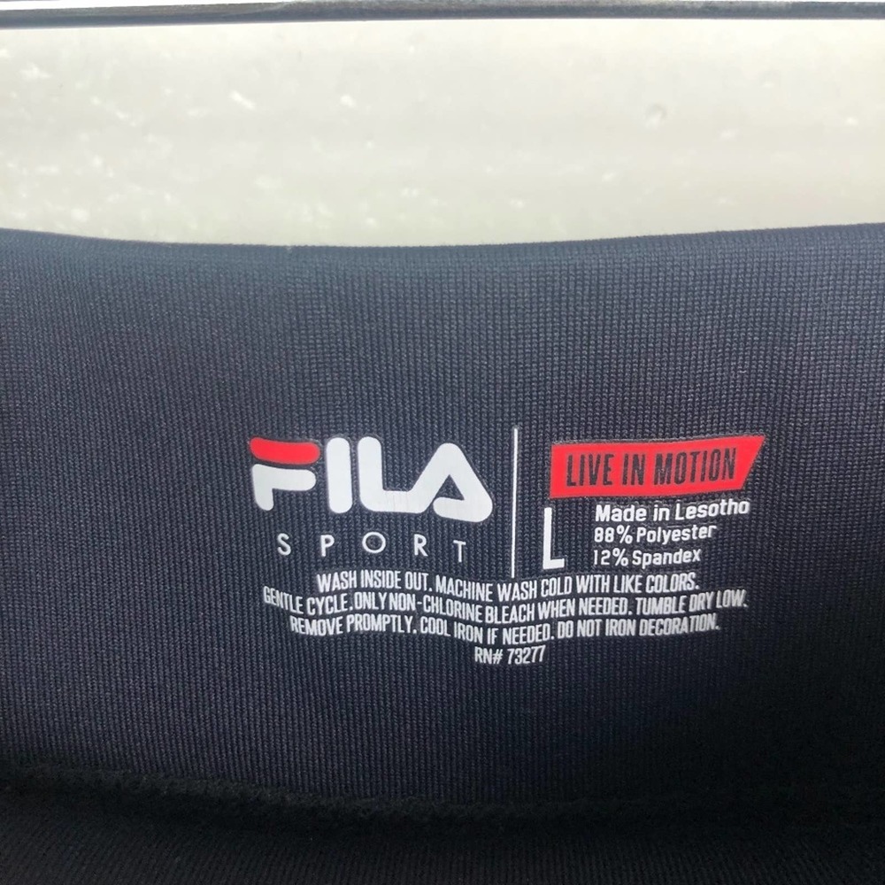 Fila sport black patterned full length legging, L - Picture 4 of 5